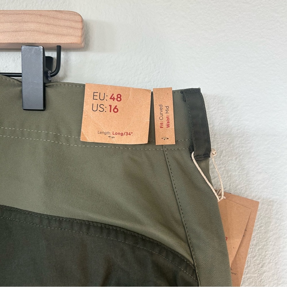 Fjällräven Keb Trousers Women’s US 16 Long 34” G-1000 Green NWT - Picture 5 of 6